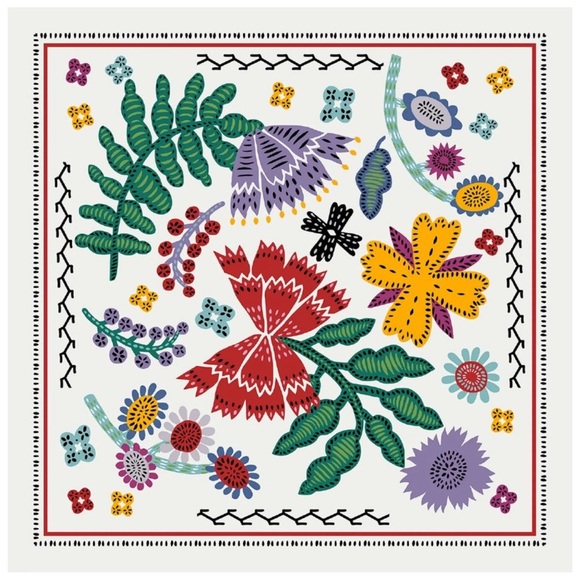 New Double D Ranch “Nina” Bright Color Floral Scarf - Picture 2 of 8